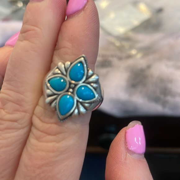 Silver turquoise ring - Picture 4 of 6